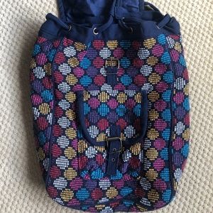 Vintage 90s woven backpack